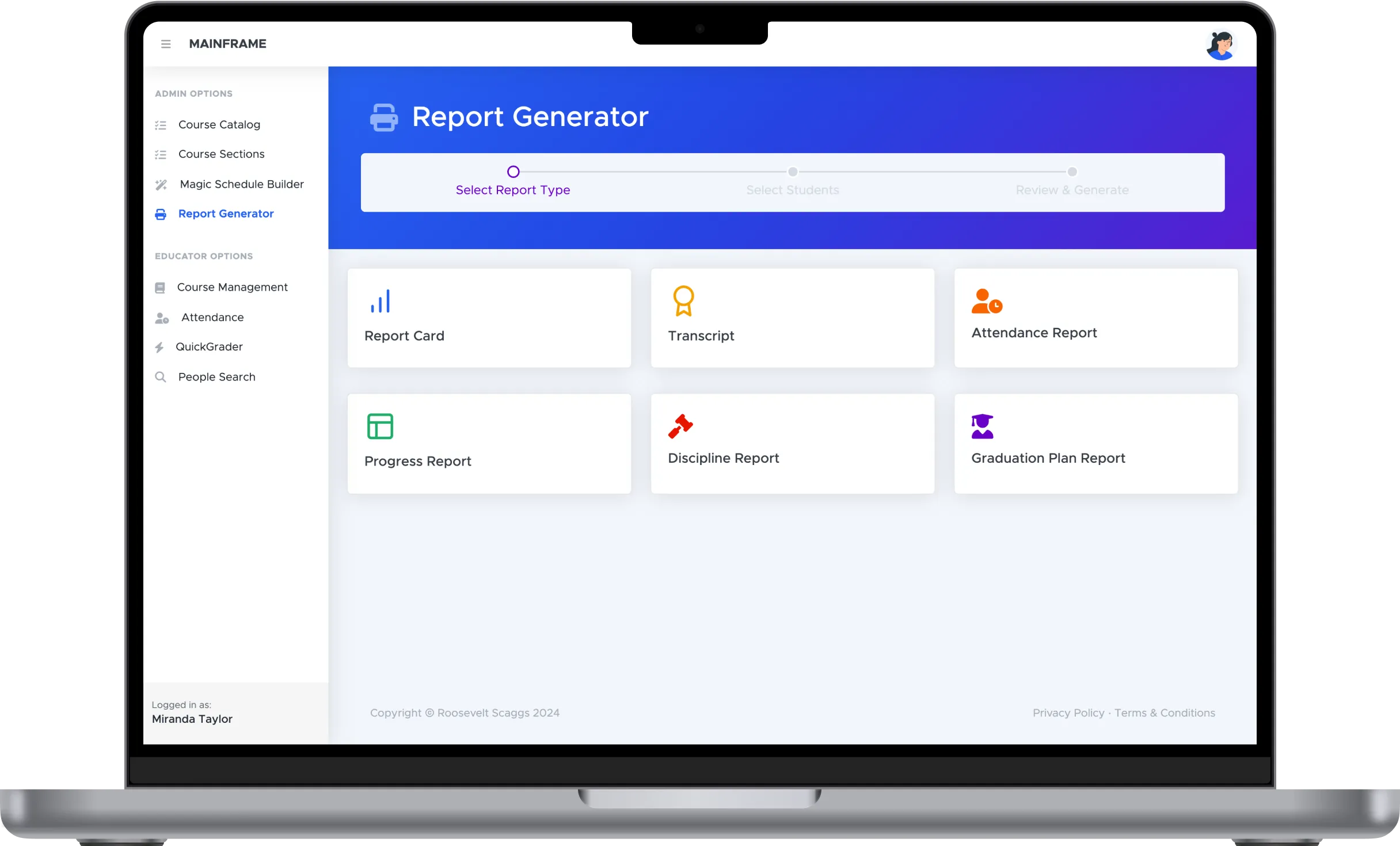 MAINFRAME report generator
